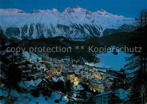 AK / Ansichtskarte St Moritz GR Wintersportplatz am Abend Kat. St Moritz