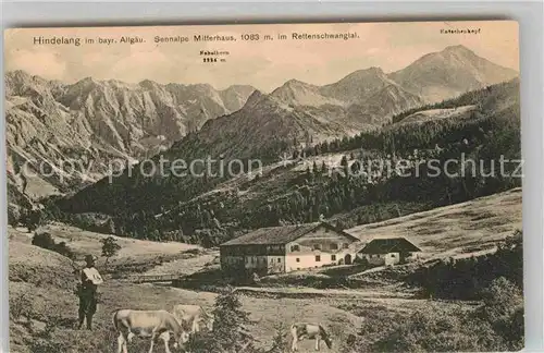 AK / Ansichtskarte Hindelang Sennalpe Mitterhaus Rettenschwangtal Kat. Bad Hindelang