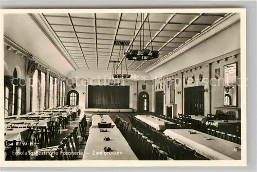 AK / Ansichtskarte Zweibruecken Erholungsgaststaette Fasanerie Grosser Saal Kat. Zweibruecken