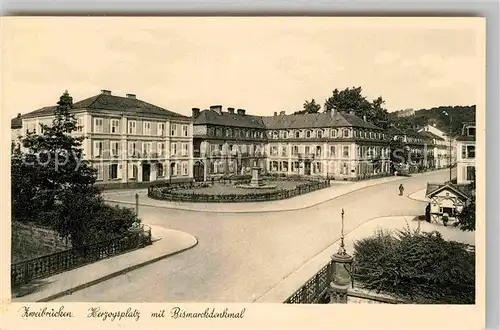 AK / Ansichtskarte Zweibruecken Herzogsplatz Bismarkdenkmal Kat. Zweibruecken