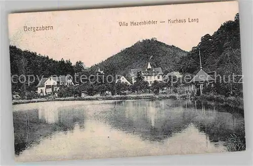 AK / Ansichtskarte Bad Bergzabern Villa Hatzenbichler Kurhaus Lang Kat. Bad Bergzabern