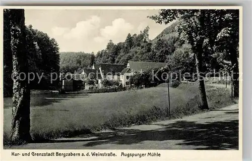 AK / Ansichtskarte Bad Bergzabern Augspurger Muehle Kat. Bad Bergzabern