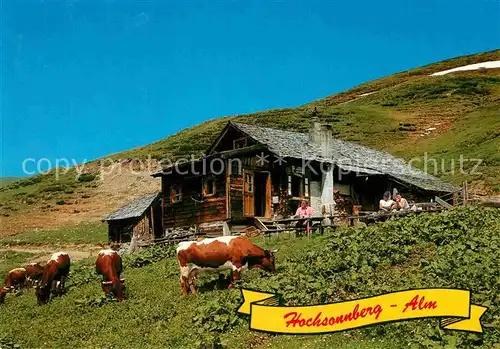 AK / Ansichtskarte Piesendorf Hochsonnberg Alm am Pinzgauer Spaziergang Kuehe Kat. Piesendorf