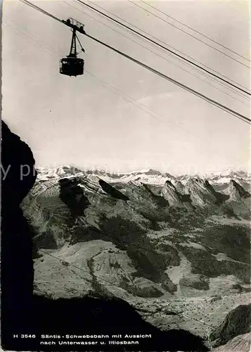 AK / Ansichtskarte Seilbahn Saentis Unterwasser Iltiosbahn  Kat. Bahnen