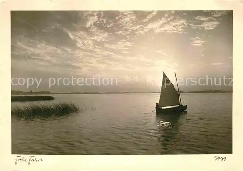 AK / Ansichtskarte Foto Popp Nr. Segelboot  Kat. Fotografie