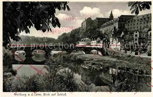 AK / Ansichtskarte Weilburg Lahn Blick auf das Schloss