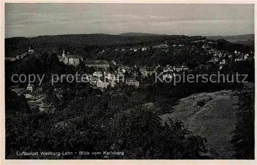 AK / Ansichtskarte Weilburg Lahn Blick vom Karlsberg