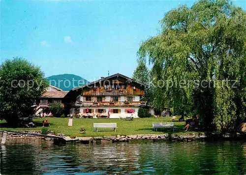 AK / Ansichtskarte Bad Wiessee Tegernsee Friedlhof Liegewiese am See