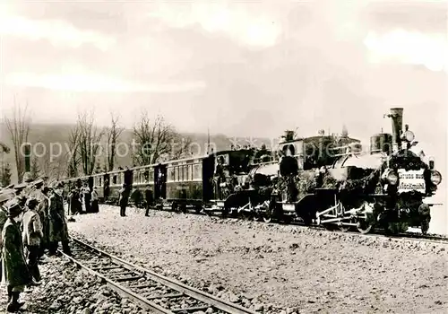 AK / Ansichtskarte Lokomotive Nebenbahn Moeckmuehl Doerzbach Bahnhof Schoental 1901 Kat. Eisenbahn