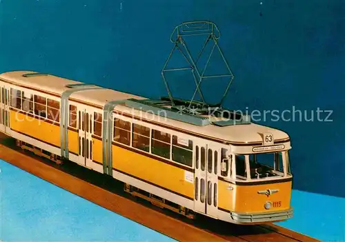 AK / Ansichtskarte Strassenbahn Grossraum Gelenkstrassenbahnwagen Budapest  Kat. Strassenbahn