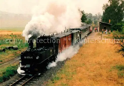 AK / Ansichtskarte Lokomotive Schmalspur Dampflokomotive 991574 5 Deutsche Reichsbahn Berbisdorf Kat. Eisenbahn