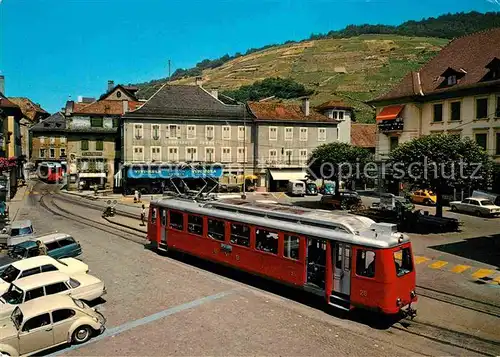 AK / Ansichtskarte Strassenbahn Bex les Bains Place du Marche  Kat. Strassenbahn