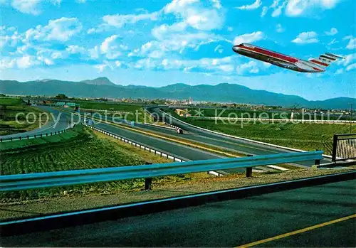 AK / Ansichtskarte Flugzeuge Zivil Palma de Mallorca Autopista del Aeropuerto Kat. Airplanes Avions