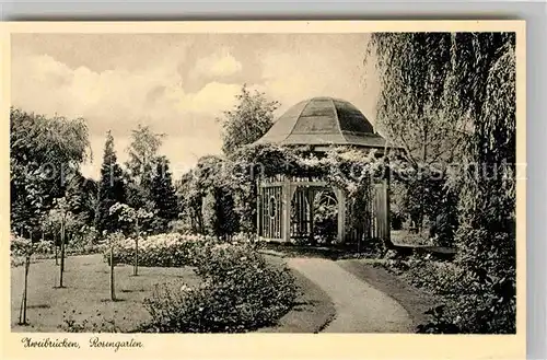 AK / Ansichtskarte Zweibruecken Rosengarten Pavillon Kat. Zweibruecken