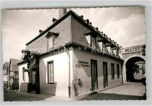 AK / Ansichtskarte Weilburg Lahn Buergerhaus