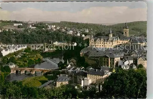 AK / Ansichtskarte Weilburg Lahn Teilansicht mit Schloss