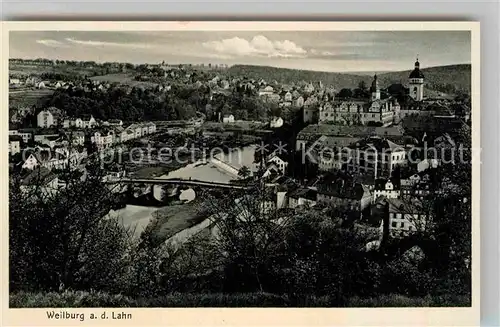 AK / Ansichtskarte Weilburg Lahn Schloss Bruecke