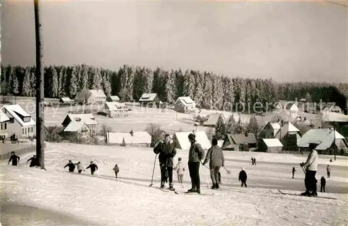 AK / Ansichtskarte Kniebis Freudenstadt Winter Skifahrer Kat. Freudenstadt