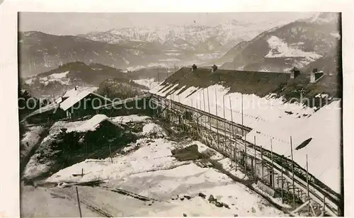 AK / Ansichtskarte Garmisch Partenkirchen Seilbahnbau Kat. Garmisch Partenkirchen