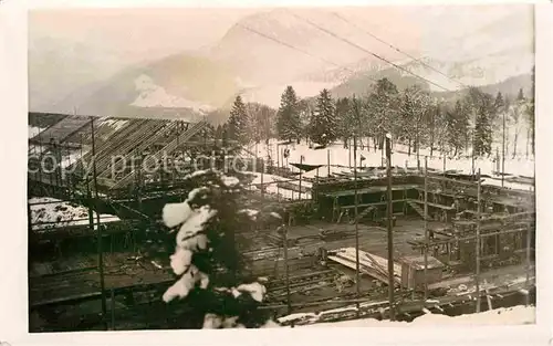 AK / Ansichtskarte Garmisch Partenkirchen Seilbahnbau Kat. Garmisch Partenkirchen