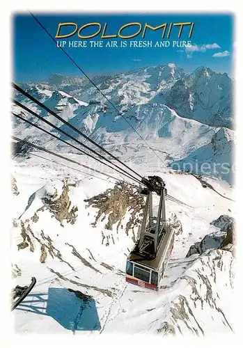 AK / Ansichtskarte Seilbahn Funivia Passo Pordoi Gruppo Sella Dolomiti  Kat. Bahnen