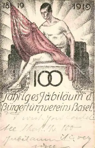 AK / Ansichtskarte Basel BS 100 haehriges Jubilaeum Buergerturnverein  Kat. Basel
