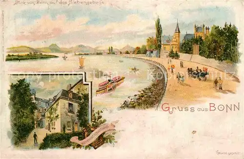 AK / Ansichtskarte Bonn Rhein Geburtshaus Beethoven Litho  Kat. Bonn