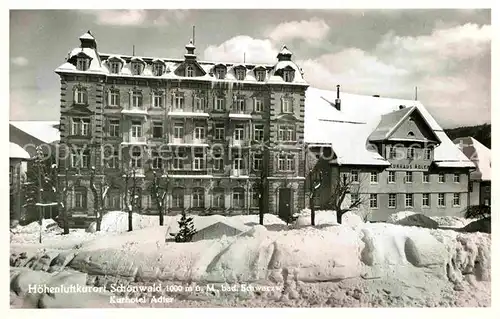 AK / Ansichtskarte Schoenwald Schwarzwald Kurhotel Adler  Kat. Schoenwald im Schwarzwald