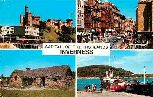 AK / Ansichtskarte Inverness Highland Castle Old Leanach Cottage Culloden Moor High Street Kessock Ferry Kat. Highland