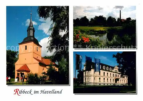 AK / Ansichtskarte Ribbeck Nauen Kirche Pfarrgarten Schloss Kat. Nauen