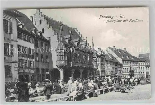 AK / Ansichtskarte Freiburg Breisgau Marktplatz mit Kaufhaus Kat. Freiburg im Breisgau