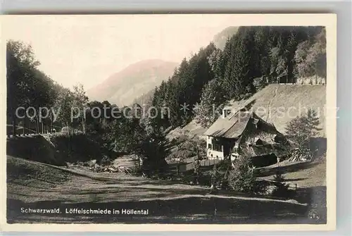 AK / Ansichtskarte Hoellental Schwarzwald Loeffelschmiede  Kat. Buchenbach