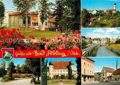 AK / Ansichtskarte Bad Aibling Kurpark Schloss Kirche Marktplatz Brunnen Kat. Bad Aibling