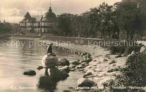 AK / Ansichtskarte Kobenhavn Lanelinie med den kgl Yachtklub Pavillon Kat. Kopenhagen