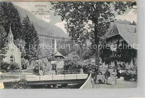 AK / Ansichtskarte Hoellsteig Gasthaus Sternen Terrasse Ravennabruecke Kat. Hinterzarten