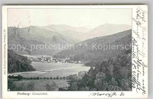 AK / Ansichtskarte Freiburg Breisgau Guentersthal Kat. Freiburg im Breisgau