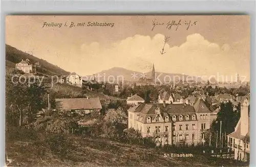 AK / Ansichtskarte Freiburg Breisgau Schlossberg Sankt Elisabeth Kat. Freiburg im Breisgau