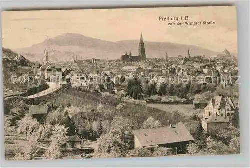 AK / Ansichtskarte Freiburg Breisgau Blick von der Winterer Strasse Kat. Freiburg im Breisgau