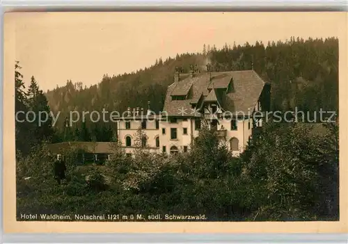 AK / Ansichtskarte Notschrei Hotel Waldheim Kat. Todtnau