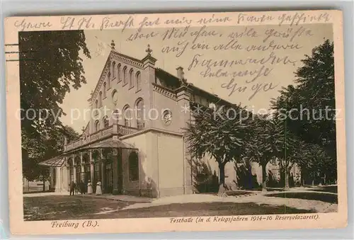 AK / Ansichtskarte Freiburg Breisgau Festhalle Kat. Freiburg im Breisgau