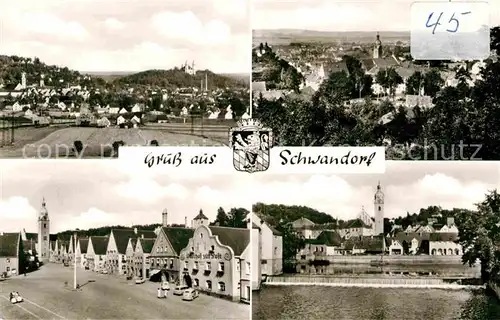 AK / Ansichtskarte Schwandorf Panorama Gasthof zur Post  Kat. Schwandorf