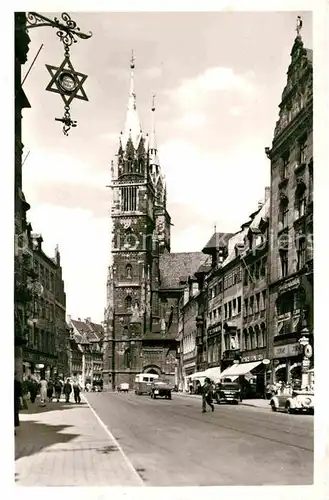 AK / Ansichtskarte Nuernberg Koenigstrasse Lorenzkirche Kat. Nuernberg