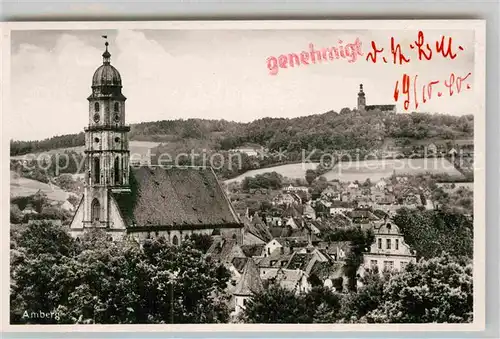 AK / Ansichtskarte Amberg Oberpfalz Kirche Zensur Kat. Amberg