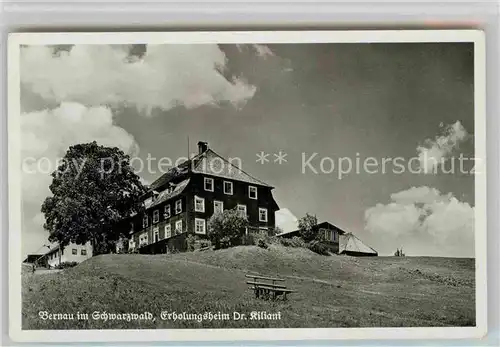 AK / Ansichtskarte Bernau Schwarzwald Erholungsheim Dr Kiliani Kat. Bernau im Schwarzwald