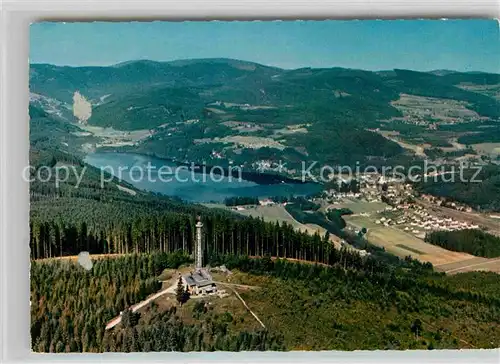 AK / Ansichtskarte Titisee Neustadt Fliegeraufnahme mit Hochfirst Titisee Feldberg Kat. Titisee Neustadt