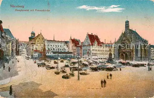 AK / Ansichtskarte Nuernberg Hauptmarkt Frauenkirche Kat. Nuernberg