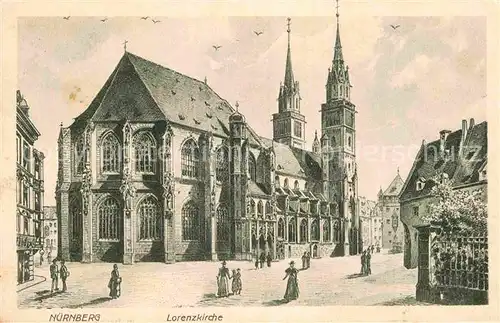 AK / Ansichtskarte Nuernberg Lorenzkirche Kat. Nuernberg