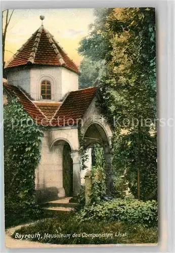 AK / Ansichtskarte Bayreuth Mausoleum Komponist Liszt Kat. Bayreuth