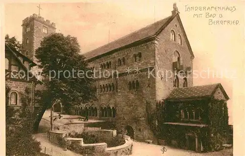 AK / Ansichtskarte Eisenach Thueringen Landgrafenhaus mit Bad und Bergfried Kat. Eisenach