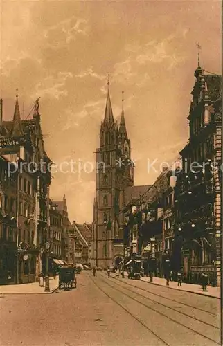 AK / Ansichtskarte Nuernberg Koenigstrasse Lorenzkirche Kat. Nuernberg